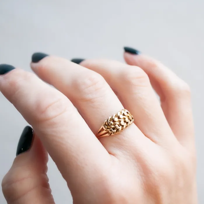 Antique Vintage Jewelry Royal Gold Keeper Ring Rings
