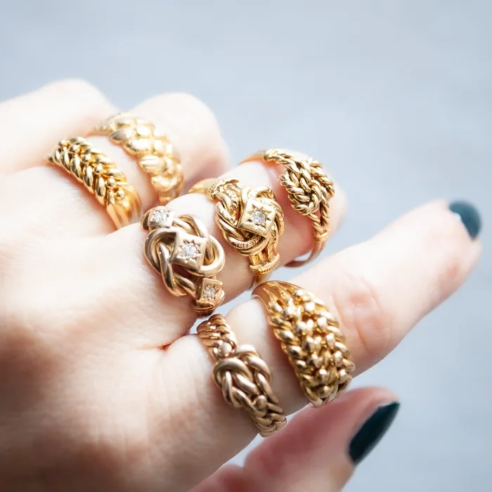 Antique Vintage Jewelry Royal Gold Keeper Ring Rings
