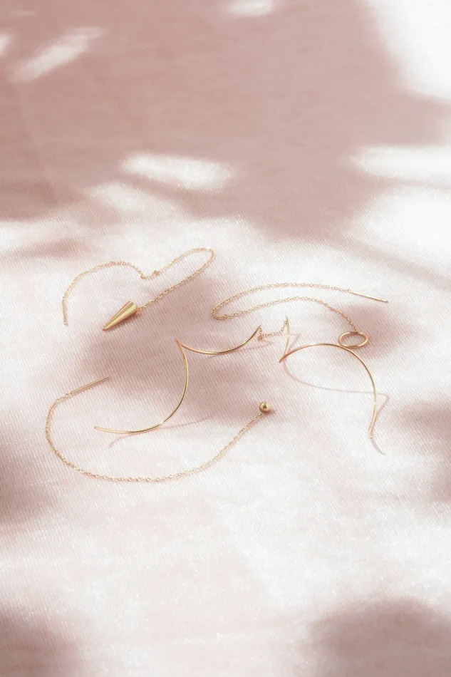 Mercury Drop Threader Earring Single READYMADE Earrings
