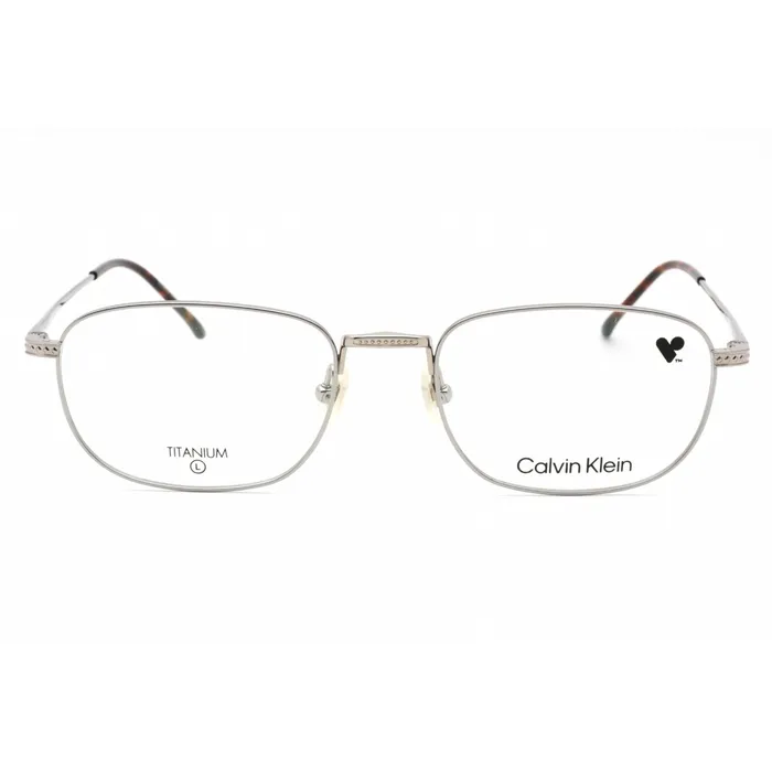 Rings Calvin Klein Calvin Klein Mens Eyeglasses Silver Titanium Full Rim Rectangular CK23112T 045